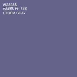 #63638B - Storm Gray Color Image